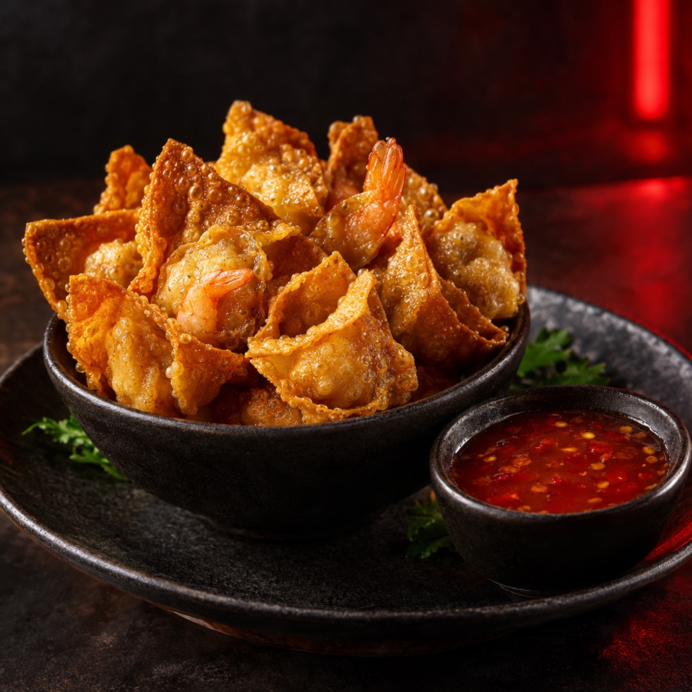 Crispy Pork & Prawn Wontons