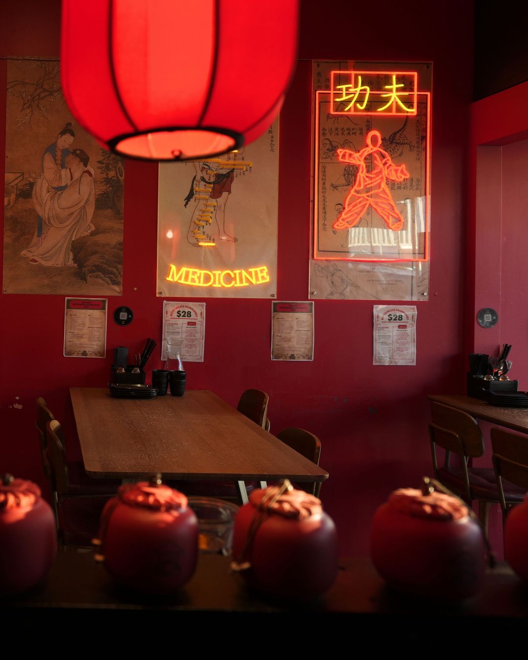 Red lanterns and kung-fu neon